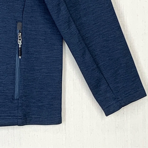 Orvis Men's Bonded Mesh Mid Weight Full Zip Navy Blue Fleece Jacket - Size Large - Picture 7 of 16